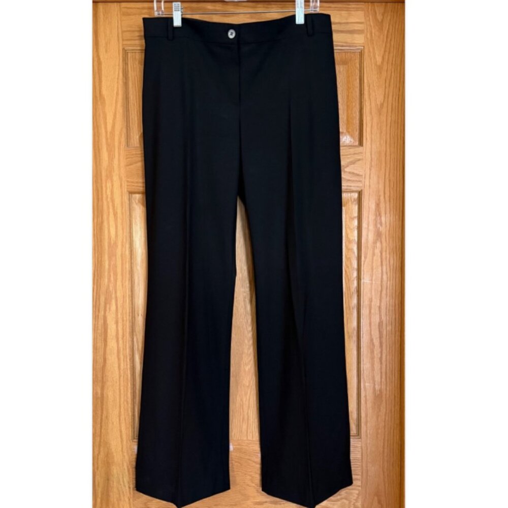 ESCADA Sport Straight Wide Leg Black Trouser Pants Wool Capsule Designer 38
